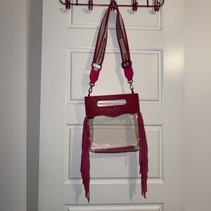 Montana West Pink and Clear Crossbody Bag‎